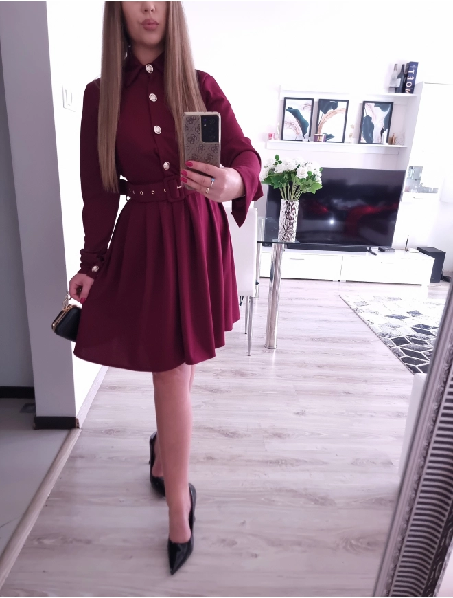 Sukienka GRACE bordo elegancka