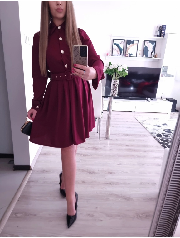 Sukienka GRACE bordo elegancka