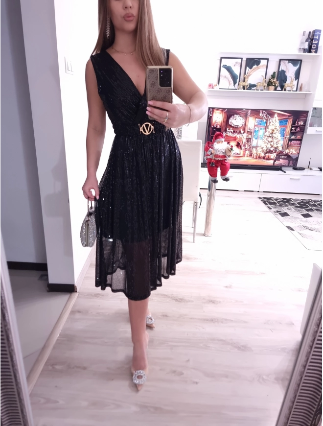 Sukienka VELVET MIDI cekiny