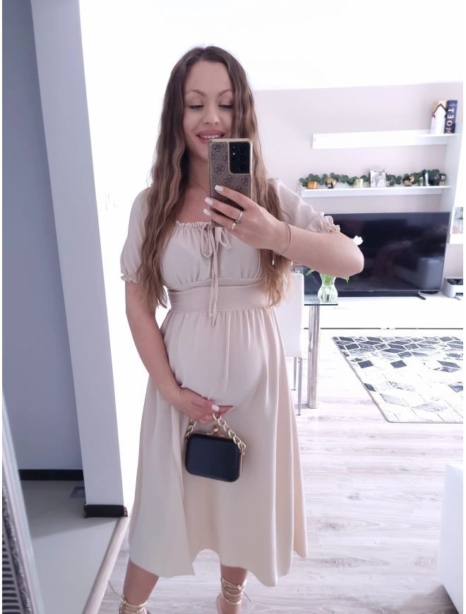 Sukienka ESTERA taliowana midi z rozcięciem 04