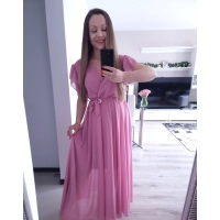 Sukienka AMARENO MAXI cukierkowy roz Sukienka AMARENO MAXI cukierkowy roz