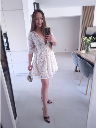 Sukienka LEA koktajlowa rozmiar M koronkowa