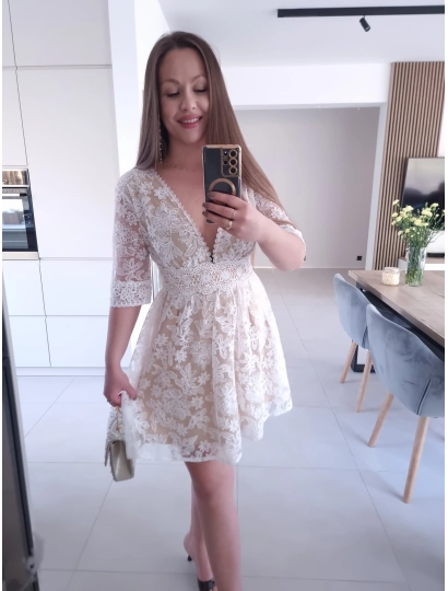 Sukienka LEA koktajlowa rozmiar M koronkowa