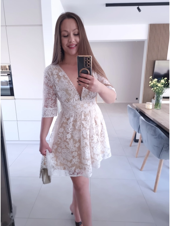 Sukienka LEA koktajlowa rozmiar M koronkowa