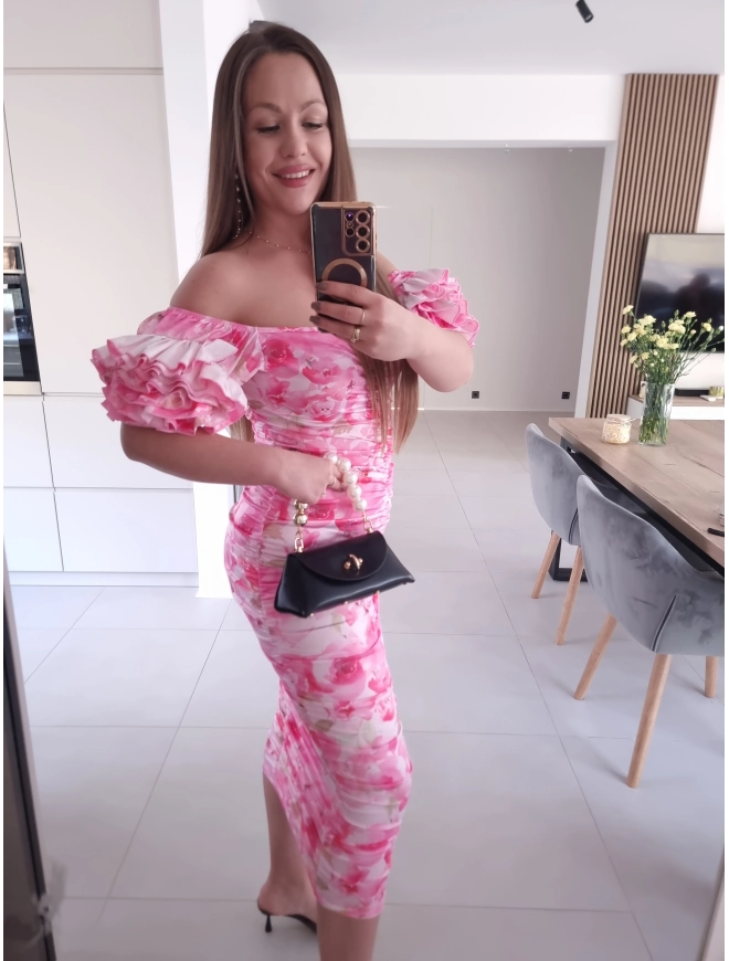 Sukienka ELA midi koktajlowa M L