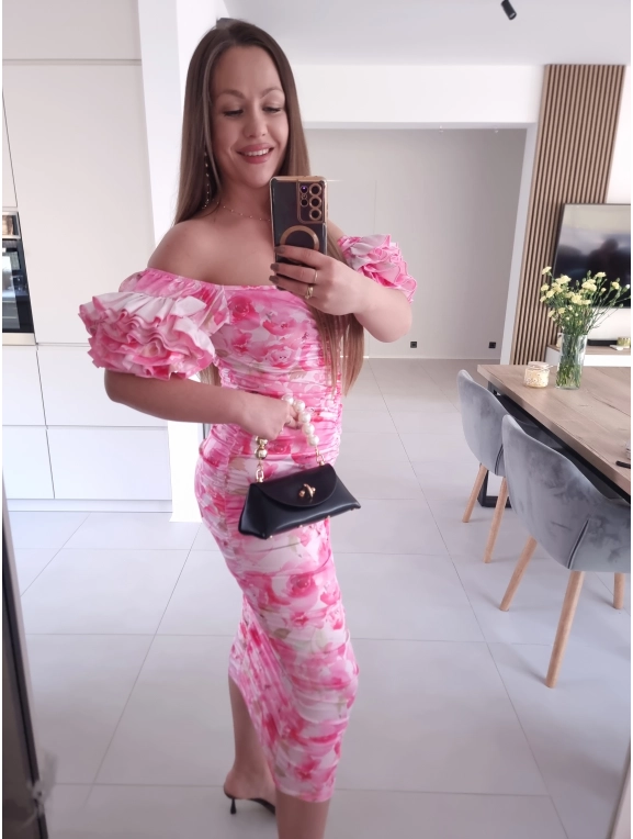 Sukienka ELA midi koktajlowa M L