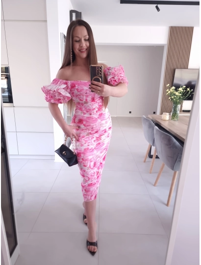 Sukienka ELA midi koktajlowa M L