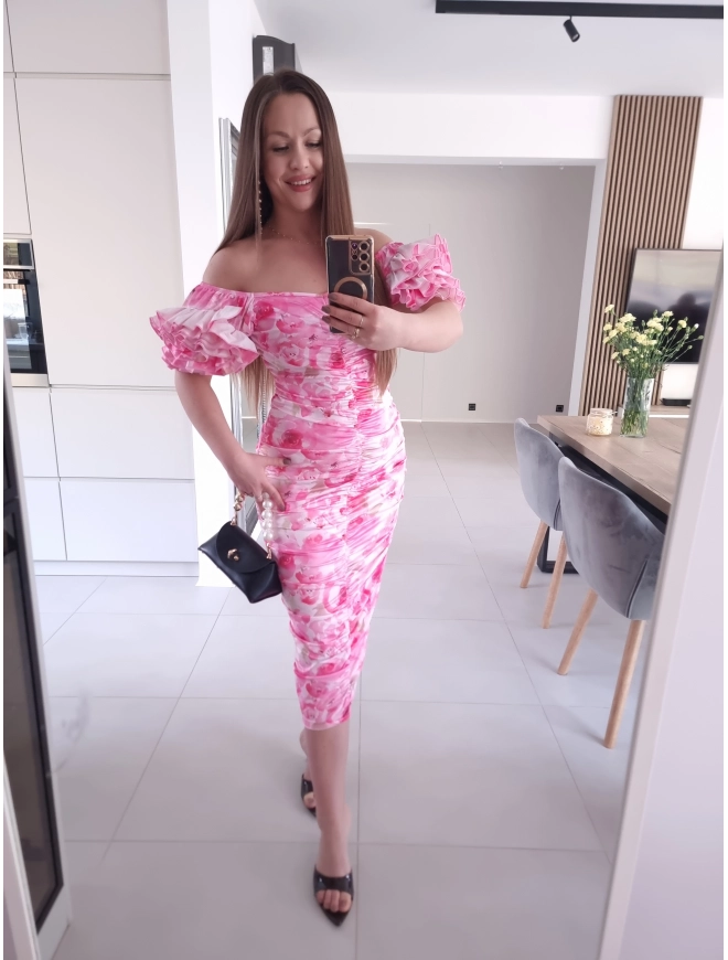 Sukienka ELA midi koktajlowa M L