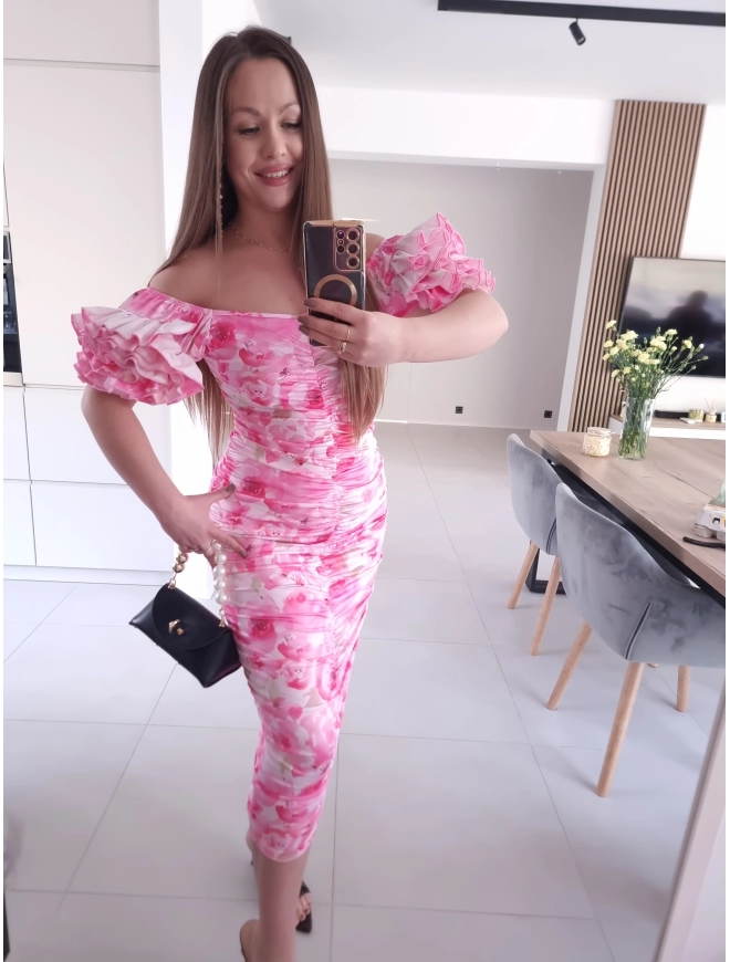 Sukienka ELA midi koktajlowa M L