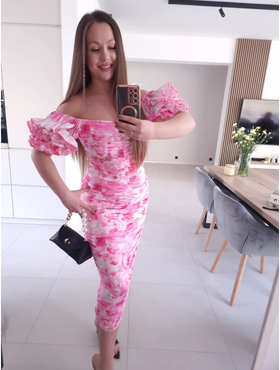 Sukienka ELA midi koktajlowa M L