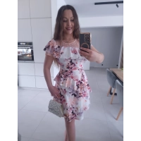 Sukienka ELLENI koktajlowa w kwiaty S/M M/L