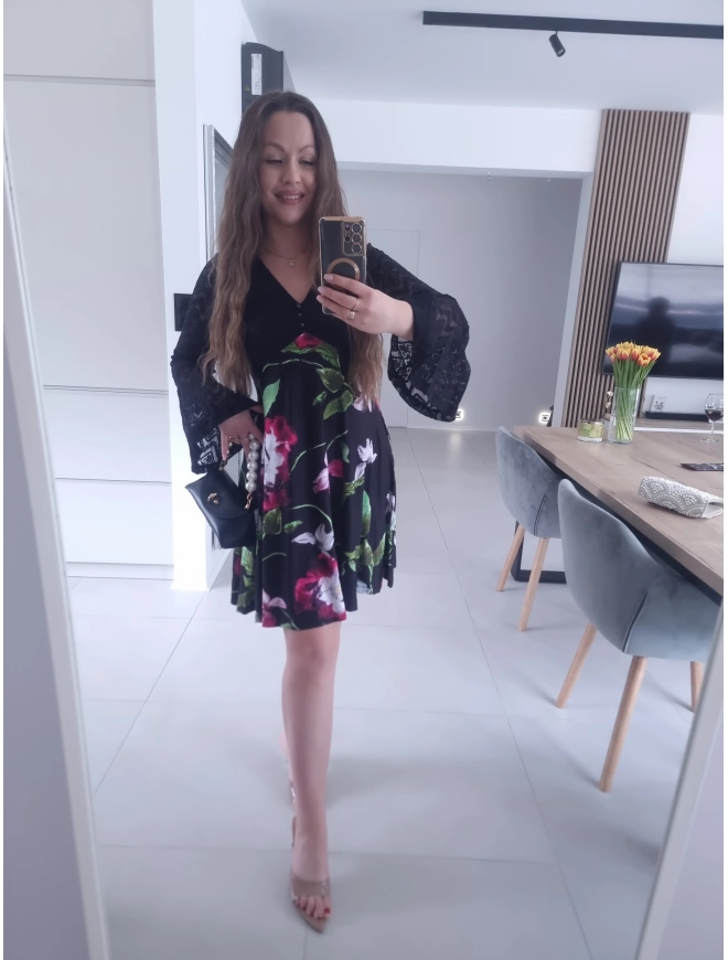 Sukienka SONIA z koronką casual S M L