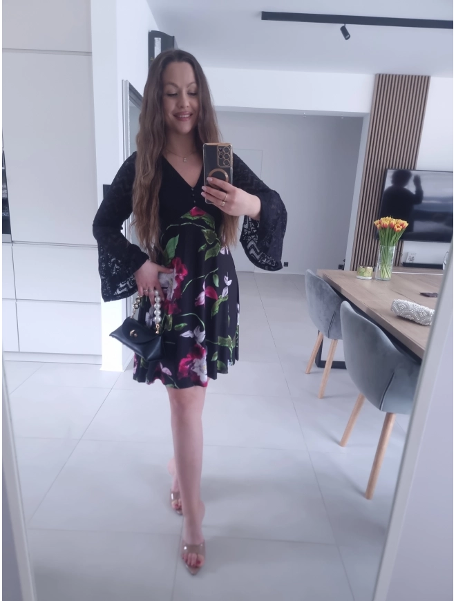 Sukienka SONIA z koronką casual S M L