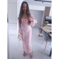 Sukienka maxi ISAMA siateczkowa ciążowa wieczorowa