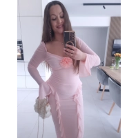 Sukienka maxi ISAMA siateczkowa ciążowa wieczorowa