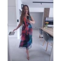 Sukienka NELA plisowana siateczkowa midi S M L