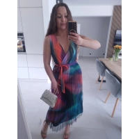 Sukienka NELA plisowana siateczkowa midi S M L