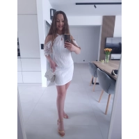 Sukienka ANNA koronka koktajlowa trapezowa