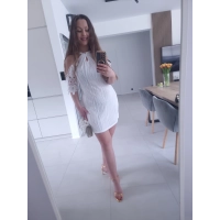 Sukienka ANNA koronka koktajlowa trapezowa