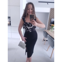 Sukienka ANETTA marszczona midi koktajlowa S M L