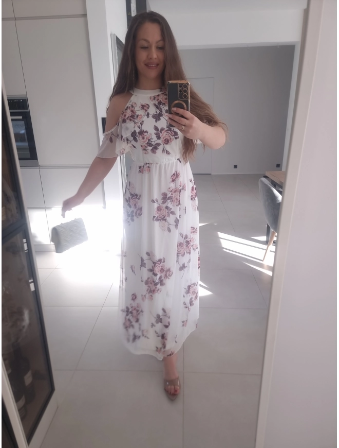 Sukienka siateczkowa ELLA maxi koktajlowa S M L