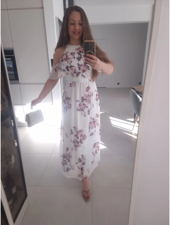 Sukienka siateczkowa ELLA maxi koktajlowa S M L