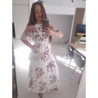 Sukienka siateczkowa ELLA maxi koktajlowa S M L