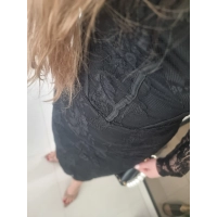 Sukienka koronkowa czarna midi M