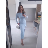 Sukienka KIM błękit ciążowa koktajlowa M L na komunie/wesele