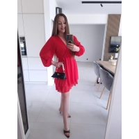 Sukienka TINA RED koktajlowa elegancka