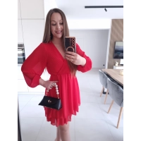 Sukienka TINA RED koktajlowa elegancka