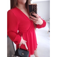 Sukienka TINA RED koktajlowa elegancka