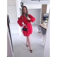 Sukienka TINA RED koktajlowa elegancka