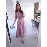 Sukienka CHARLOTTA MAXI na wesele komunie z koronką elegancka