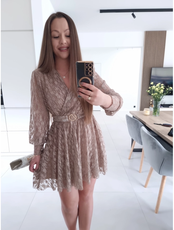 Sukienka PRINCESA M L XL KORONKOWA koktajlowa