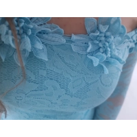 Sukienka ECLET koronkowa błękit koktajlowa