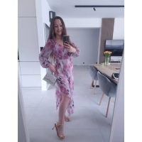 Sukienka OLIVIA MIDI  koktajlowa w kwiaty