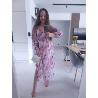 Sukienka OLIVIA MIDI  koktajlowa w kwiaty