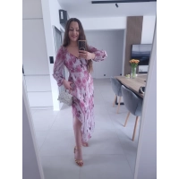 Sukienka OLIVIA MIDI  koktajlowa w kwiaty