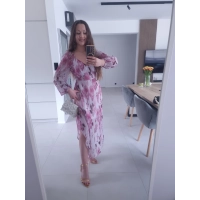 Sukienka OLIVIA MIDI  koktajlowa w kwiaty