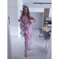 Sukienka OLIVIA MIDI  koktajlowa w kwiaty