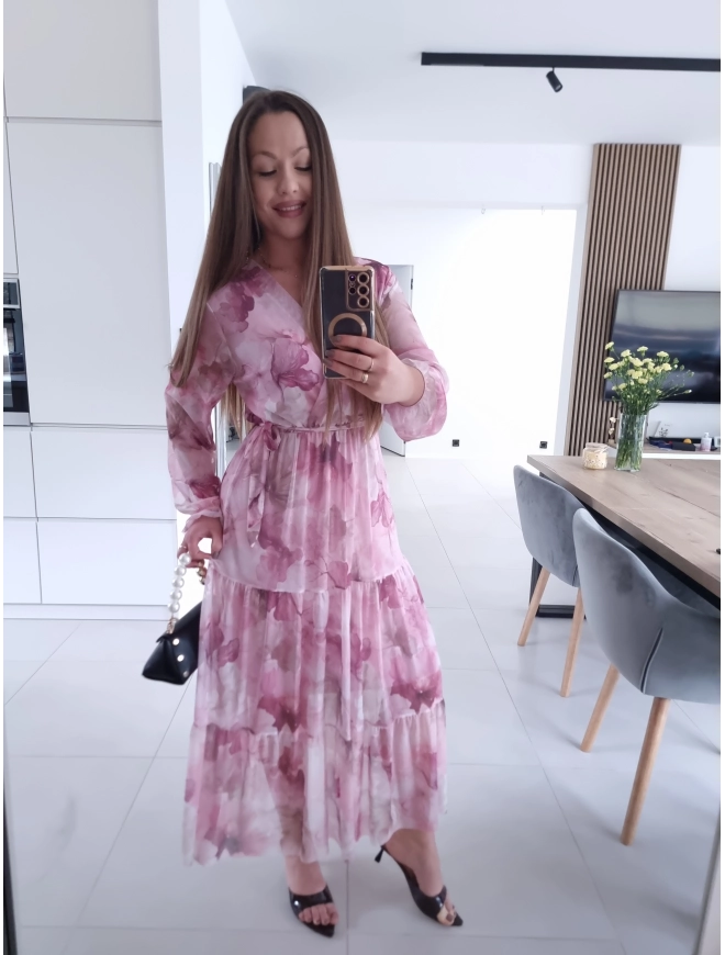 Sukienka MIQUEL siateczkowa maxi L XL XXL