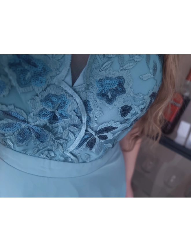 Sukienka CHARLOTTA MAXI szmaragdowa koronka wieczorowa