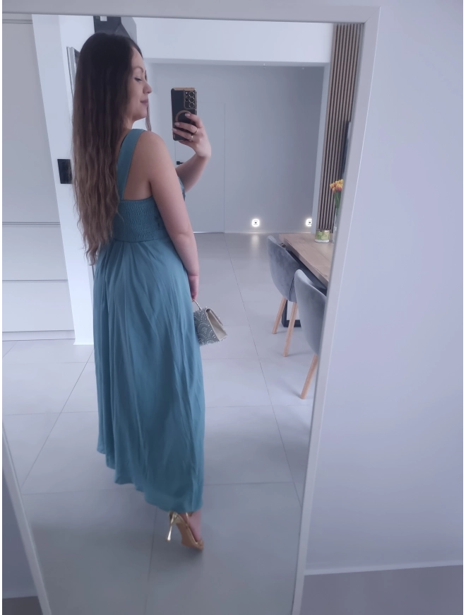 Sukienka CHARLOTTA MAXI szmaragdowa koronka wieczorowa