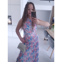 Sukienka plisowana asymetryczna M L NADIA