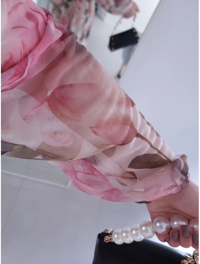 Sukienka BIANKA siateczkowa koktajlowa midi