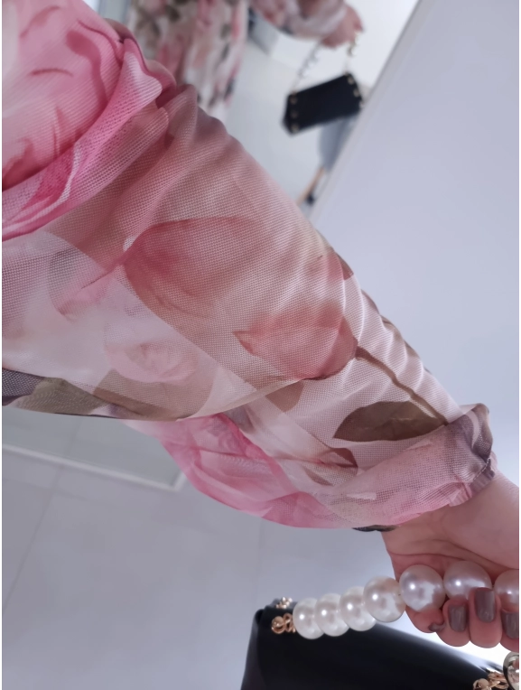 Sukienka BIANKA siateczkowa koktajlowa midi