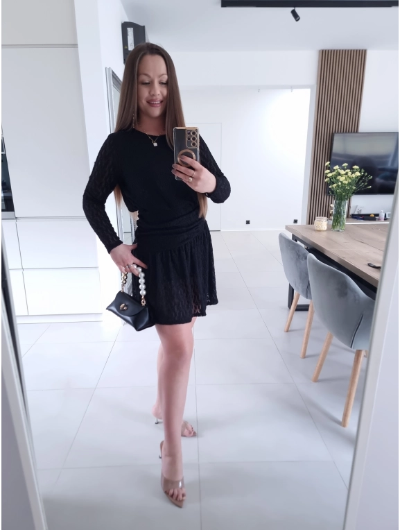 Sukienka koronkowa KORNELIA czarna mini