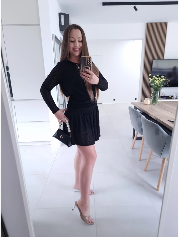 Sukienka koronkowa KORNELIA czarna mini