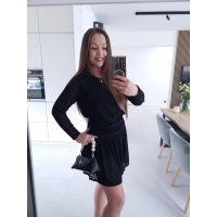 Sukienka koronkowa KORNELIA czarna mini